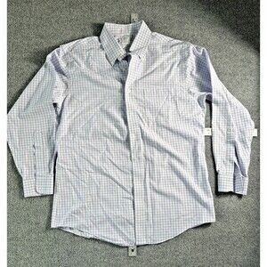 Brooks Brothers Classic Fit Button Down Shirt 16 33 Long Sleeve Purple Plaid